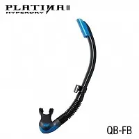 Tusa Platina Hyperdry II Schnorchel - QB Fishtail Blue - Schnorchel mit patentiertem Hyperdry-System für maximalen Komfort und Trockenheit beim Schnorcheln, ideal für anspruchsvolle Taucher.