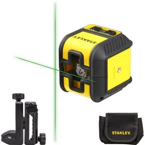 Stanley Kreuzlinien-Laser Cubix grün STHT77499-1 - Selbstnivellierender Linienlaser für präzise Nivellierarbeiten, inklusive Wandhalterung und Transporttasche