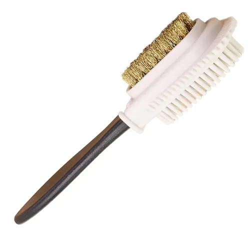 Wildlederbürste mit Stiel – Schuhbürste mit Messing, Nylon und Gummi