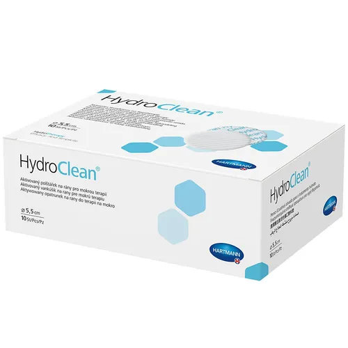 Hydroclean Kompressen 5,5 cm rund steril - Wundheilung optimiert - Kompressen & Verbände, ideal für die Nasstherapie von Wunden mit beeinträchtigter Heilungstendenz. Reinigt und debridiert wirkstofffrei und aktiv.