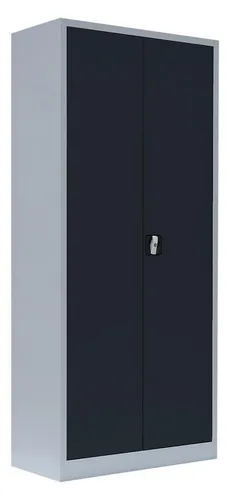 Steelboxx Mehrzweckschrank Lüllmann® Flügeltürenschrank - Hochschrank mit 4,5 Ordnerhöhen und 4 verstellbaren Fachböden - ideal für Büros und Werkstätten, langlebige Stahlkonstruktion, keine Montage erforderlich, sicher verschlossen mit 2-Wege-Schloss.