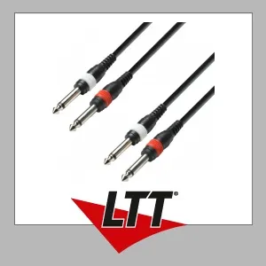 Adam Hall Cables K3 TPP 0100 Audiokabel 2 x 6,3 mm Klinke mono auf 2 x 6,3