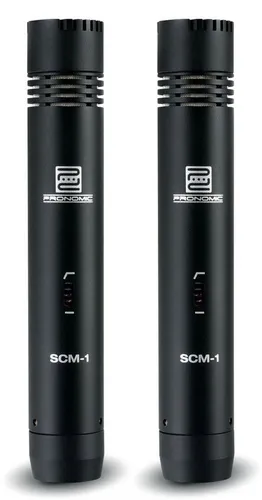 Pronomic SCM-1 Kleinmembran-Stereo-Set - Hochwertiges Stereo-Paar Kleinmembranmikrofone für akustische Instrumente und Percussion, ideal für professionelle Aufnahmen mit exzellentem Frequenzgang und schaltbarem Hochpassfilter.