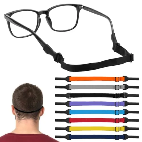 NAROSEBE 8 Stück Brillenband Neopren Sportbrillenband Verstellbarer Brillenbänder Brillenhalter Sport Brillenkette Damen Herren Eyeglasses Strap Brillenkordel für Sportbrille Sonnenbrille