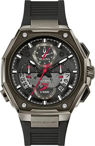 Bulova Precisionist X Chronograph 98B358 - Armbanduhren für Herren mit 300m Wasserdichtigkeit, Chronographenfunktion und Saphirglas – ideal für Abenteuer und Alltag.