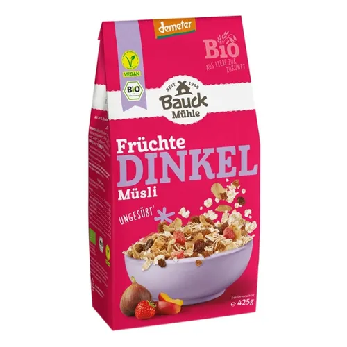 Dinkel Müsli - Früchte ungesüßt 425g | BAUCK MÜHLE