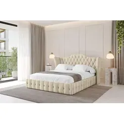 ALTDECOR Polsterbett MODY 180x200 mit Bettkasten - Beige - Modernes Polsterbett mit Stauraum – stilvolles Design und praktischer Nutzen. Das gepolsterte Kopfteil bietet Komfort, während der geräumige Bettkasten Platz für Bettwäsche und mehr bietet. Ideal für jedes Schlafzimmer!