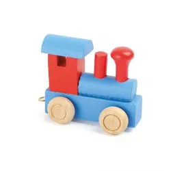 small foot design Buchstabenzug Lokomotive rot und blau 272646