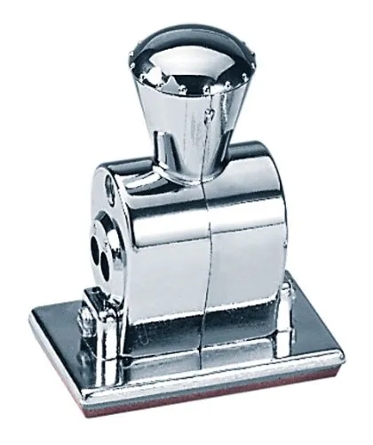 Wedo 875 Stema Datumstempel (mit Text Gebucht/Konto Abdruckgröße 3 x 5 cm, verchromtes Metallgehäuse)