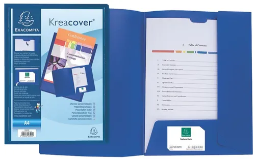 EXACOMPTA Präsentationsmappe Kreacover PP A4 blau
