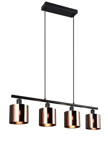 Reality Leuchten Pendelleuchte Jason - 4-flammige Hängelampe für Esstische - Moderne Pendelleuchte für den Innenbereich, höhenverstellbar bis 150 cm, mit wechselbaren E14 Leuchtmitteln in warmweiß oder kaltweiß für individuelle Lichtatmosphäre.