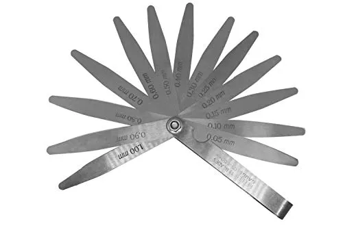 PAULIMOT Fühlerlehren-Satz 13 Blatt, Messbereich 0,05-1,00 mm