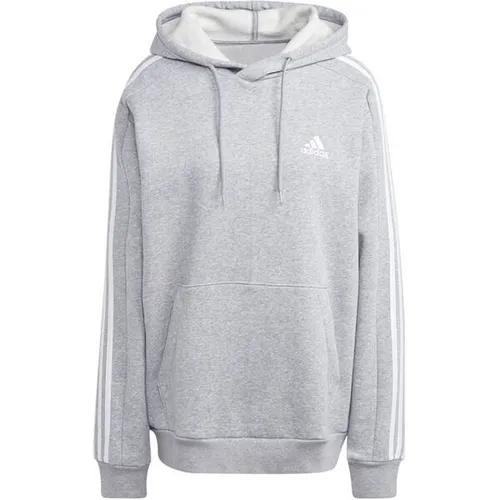adidas ESSENTIALS 3STREIFEN Kapuzensweatshirt - Hochwertiger Hoodie aus 70% recycelten Materialien, mit flauschiger Innenseite und praktischer Kängurutasche – perfekt für Komfort und Stil im Alltag.