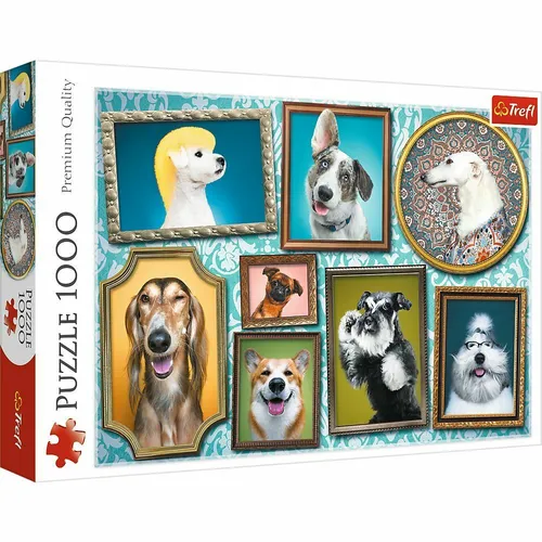 Trefl 10686 Fröhliche Hunde - 1000 Teile Premium Quality Puzzle, ideal für Erwachsene und Kinder ab 12 Jahren, leuchtende Farben und einfach zu kleben