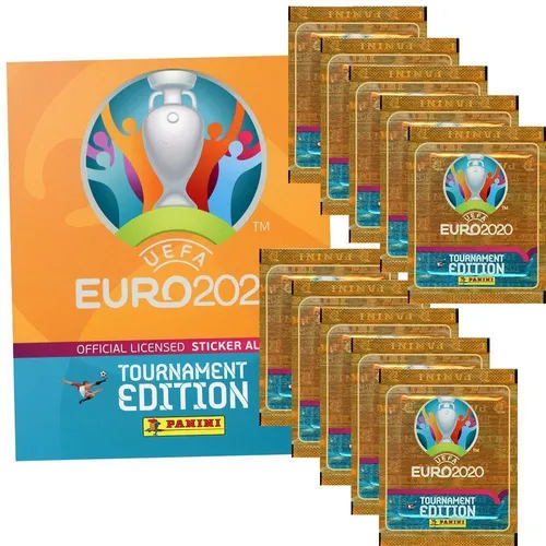 Panini Sticker Euro 2020 Tournament 2021 - Sammelsticker - 1 Album  10 Tüten