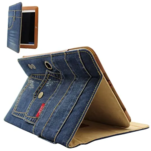 i.onik Tablet Hülle Jeans für TP10.1-1500DC dark grey metal blau