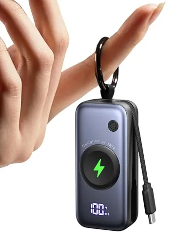 INIU Power Bank 5000mAh mit integriertem USB-C Kabel