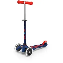 Mini Micro Deluxe LED Marineblau - Roller für Kinder von 2-5 Jahren, fördert Gleichgewicht und Koordination. Mit LED-Rädern für mehr Sicherheit und Spaß beim Fahren.