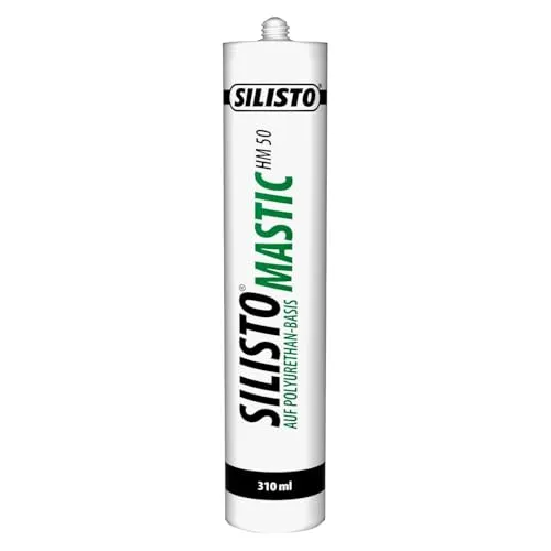 SILISTO Mastic 310 ml Grau PU Karosseriekleber HM 50 – Einkomponentige dauerelastische Dichtmasse auf Polyurethan-Basis, überlackierbar, starke Haftung für Karosserie, Bau & Industrie geeignet