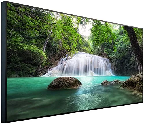 Ecowelle Infrarotheizung mit Bild | 750 Watt | 60x120 cm | Infrarot Heizung| | Made in Germany| d 48 Erawan Wasserfall