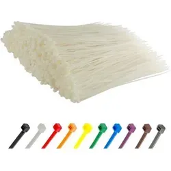 Kabelbinder 1000 transparent 22kg UV 370 mm x 4,8 mm - Praktische Kabelbinder in Weiß/Naturfarben, 370 mm x 4,8 mm, ideal für Heimwerker, Gewerbe und Garten. Mit 22,2 kg Zugfestigkeit, UV-beständig und temperaturfest von -40 °C bis +85 °C – für zuverlässige Ordnung und Flexibilität.