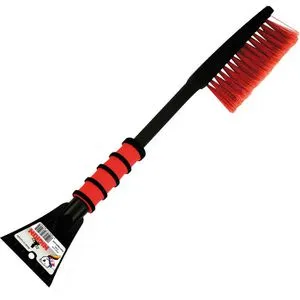 Nigrin Kunststoff Eiskratzer mit Schneebesen Softgriff - Eiskratzer & Schneebürste, robuste Kombination für müheloses Entfernen von Schnee und Eis, ideal für den Winter.