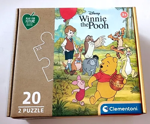 Kinderpuzzle CLEMENTONI Play For Future Puzzle Winnie the Pooh 2x20 Teile -Neu