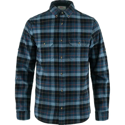 Fjällräven Herren Singi Heavy Flannel Shirt - Outdoor-Hemd aus schwerem Bio-Baumwollflanell, mit aufrollbaren Ärmeln und zwei Brusttaschen - ideal für Abenteuer in der Natur.