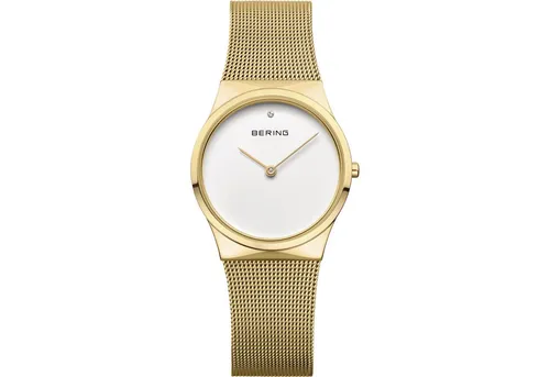 Bering Damen Uhr Armbanduhr Classic - 12131-334 - Elegante Damen Armbanduhr mit goldfarbenem Edelstahlarmband und Saphirglas. Ideal für modebewusste Frauen, die Wert auf Stil und Qualität legen.