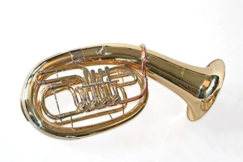 Karl Glaser Bb Euphonium 4 Zylinder/Drehventile Kugelgelenke Goldmessing