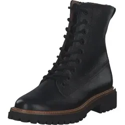 Paul Green Stiefelette Glattleder Schnürstiefelette schwarz 40 EU - Wanderschuhe in Größe 40, aus hochwertigem Glattleder gefertigt, mit komfortablem Blockabsatz und ideal für lange Spaziergänge.