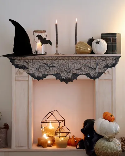 Horror-Shop Dekofigur Fledermaus Dekoschalschal als edle Halloween & Got