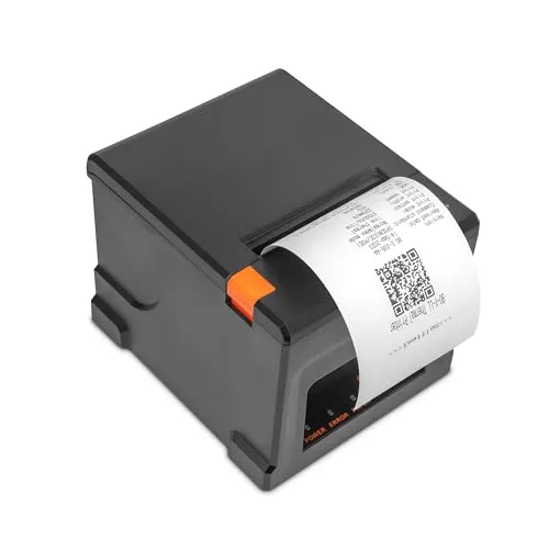 Yeyian Qian Thermo-Belegdrucker 80 mm POS POS Automatisches Schneiden ESC/POS | Geschwindigkeit 220 mm/s | Treiber Windows, MacOS, Linux | Wandhalterung | USB-Anschluss, LAN, Bluetooth