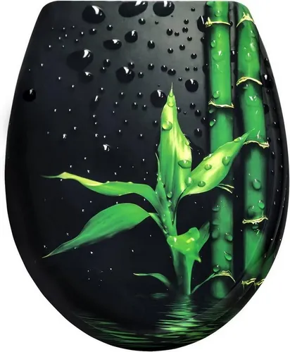 Woltu WC-Sitz mit Absenkautomatik - Toilettendeckel aus Duroplast, belastbar bis 150 kg und mit elegantem Deco Design für ein modernes Badezimmer.