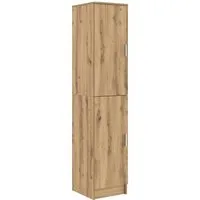 vidaXL Artisan Eiche Sideboard Buffet-Schrank - Stylisches Sideboard aus massiver Eiche mit modernem Design, bietet viel Stauraum und passt perfekt in Esszimmer, Wohnzimmer oder Büro.