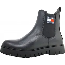 Tommy Jeans Damen Chelsea Boots warm, Schwarz (Black), 37