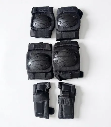 Gardissimo Protektoren-Set 6 tlg. Für Inline Skates Longboard Skateboard Schlittschuh (Spar-Set, 6-tlg., je zwei Schoner für Knie, Ellenbogen und Handgelenk), für Personen ab 160 cm Körpergröße