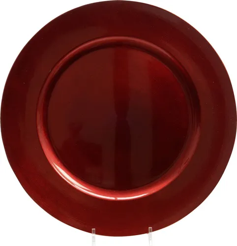 Kaemingk Kunststoffteller rot Ø 33 cm - Hochwertiger Kunststoffteller in leuchtendem Rot, ideal für Partys und Picknicks. Robust und leicht, perfekt für den täglichen Gebrauch.