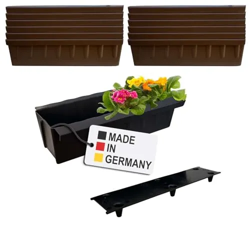 BURI 12 Euro-Paletten Blumenkästen-Einsätze | Stabil und flexibel einsetzbar - Blumenkästen für Europaletten mit Hängesystem und integrierter Bewässerungsmatte - ideal für kreative Gartenlösungen drinnen und draußen.