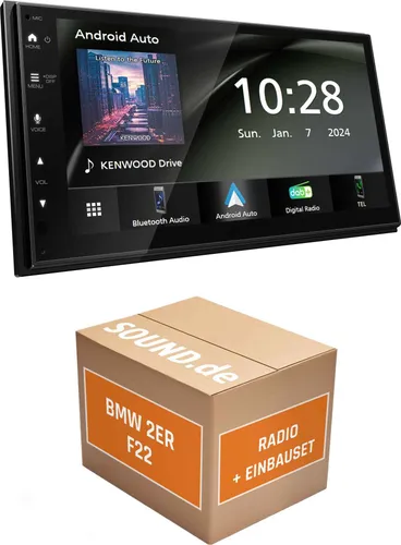 Kenwood DMX5023DABS Autoradio Einbaupaket für BMW 2er (F22,F23,F87)