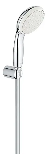 GROHE wassersparende Handbrause Duschkopf, Tempesta 100 Set inkl. verstellbarem Wandhalter, EcoJoy, 2 Strahlarten, 2779810E