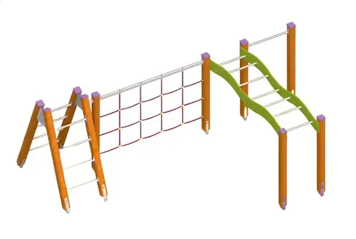 Kletterkombination Seilweg Übungsbrücke für Kinder - Abenteuerliche Kletterkombination für Kinder von 1-11 Jahren. Robuste Bauweise, ideal für sportliche Aktivitäten im Freien. Fördert die motorischen Fähigkeiten und sorgt für Spaß und Bewegung!