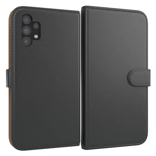 Für Samsung Galaxy A32 5G Klappetui Hülle Kunstleder Tasche Schutz Handy Schwarz