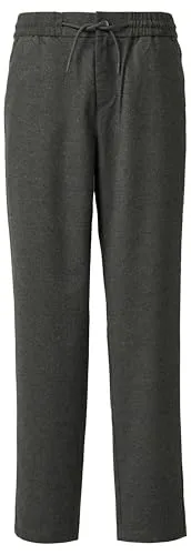 s.Oliver Damen Stoffhose 46 - Dunkelgrau Melange - Stoffhosen für Damen, casual und bequem mit elastischem Bund für hohen Tragekomfort. Perfekt für vielseitige Freizeitlooks.