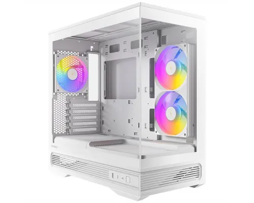 Antec Constellation C2M ARGB White MicroATX PC-Gehäuse - Stylisches MicroATX-PC-Gehäuse mit 270°-Rundumsicht aus gehärtetem Glas und optimaler Luftzirkulation. Ideal für Gamer und PC-Bauer, die Leistung und Ästhetik vereinen möchten.