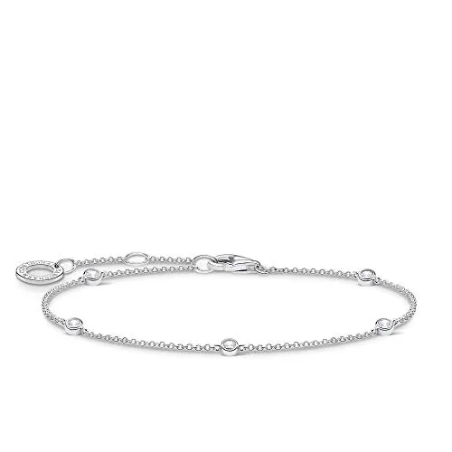 Thomas Sabo Armband mit weißen Steinen aus 925 Sterlingsilber - Armschmuck in Bijouterie, hochwertiges Design aus 925er Sterlingsilber mit weißen Steinen, ideal als individuelles Geschenk für jeden Anlass.