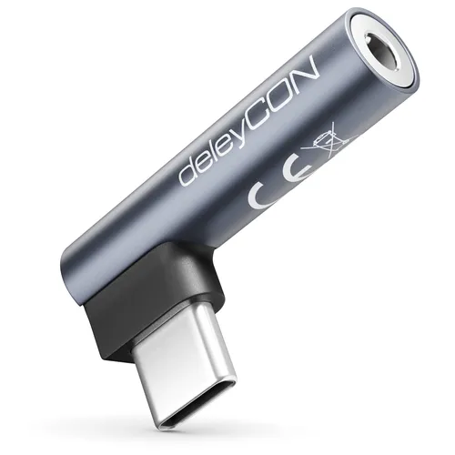 USB-C auf Klinke 3,5mm Audio Adapter für Kopfhörer Headset Mikrofon Handy Tablet