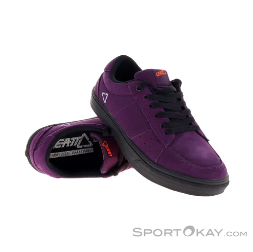 Leatt 1.0 Flat Shoe MTB Schuhe - Lila - Größe 43,5 - Bequeme Herren MTB Schuhe aus synthetischem Wildleder mit hervorragender Pedalkompatibilität. Ideal für den Alltag und sportliche Aktivitäten, dank strapazierfähigem Material und optimalem Grip.