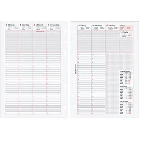 bind Kalendereinlage 2026 A5 - Zubehör Terminplaner mit 140 Seiten Kalendarium und flexibler 6-fach-Lochung für individuelle Planung und Übersichtlichkeit.