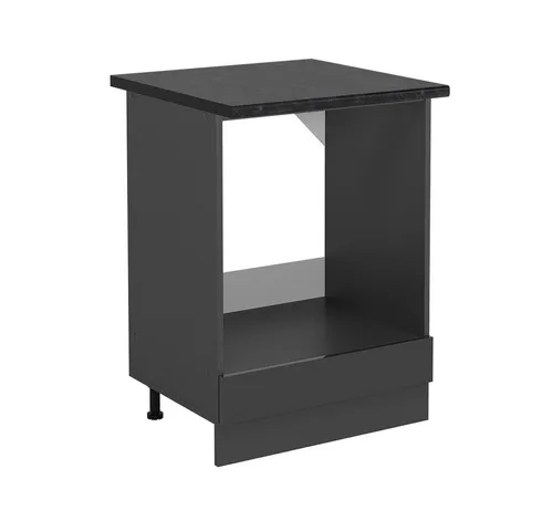 Vicco Herdumbauschrank R-Line, Anthrazit Hochglanz/Anthrazit, 60 cm, AP Anthrazit